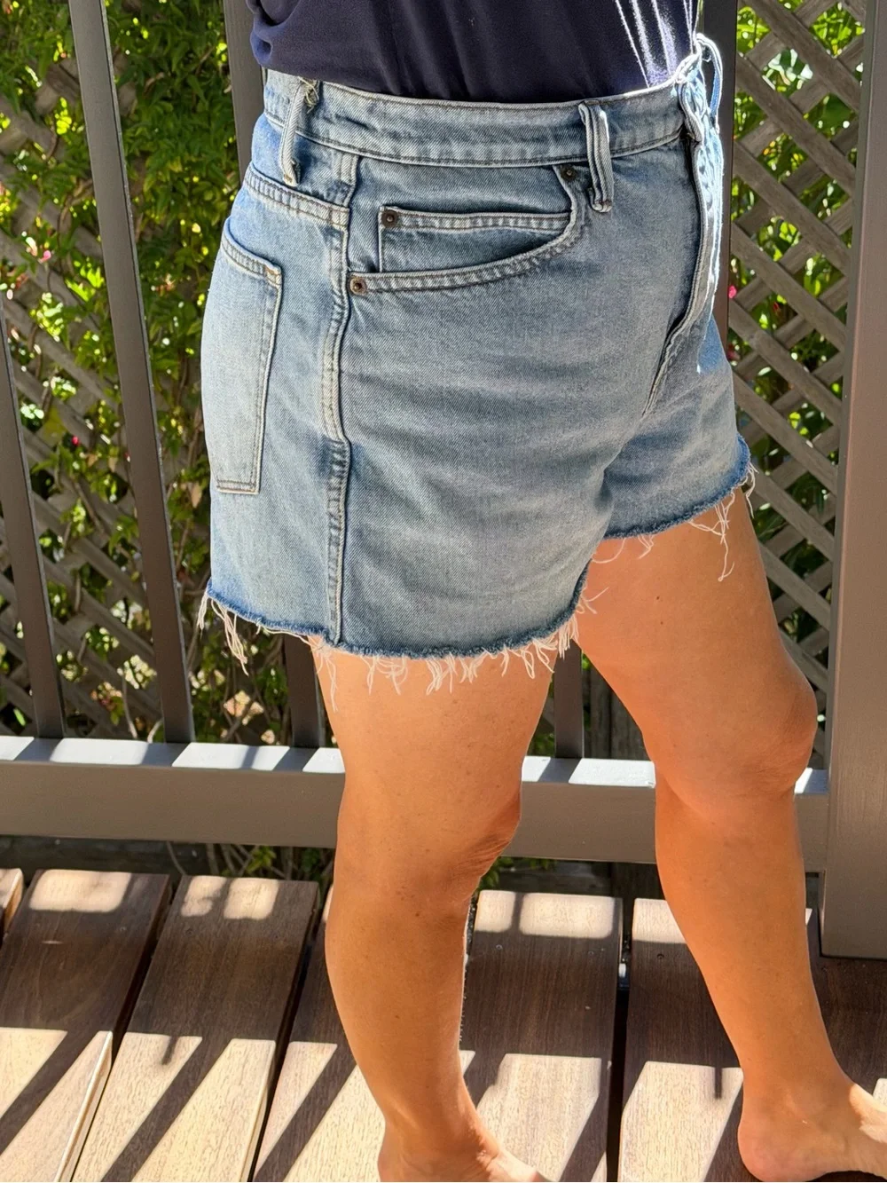 GAP Light Blue Cutoff Denim Shorts - Picture 2 of 7